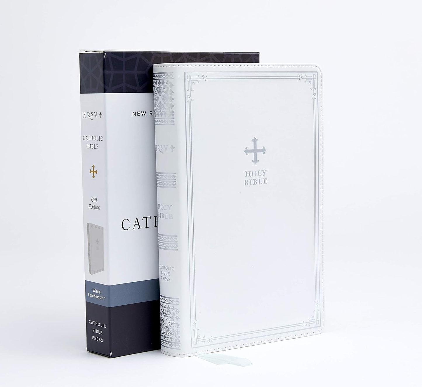 NRSV Catholic Edition Gift Bible, White Leathersoft (Comfort Print, Holy Bible, Complete Catholic Bible, NRSV CE)