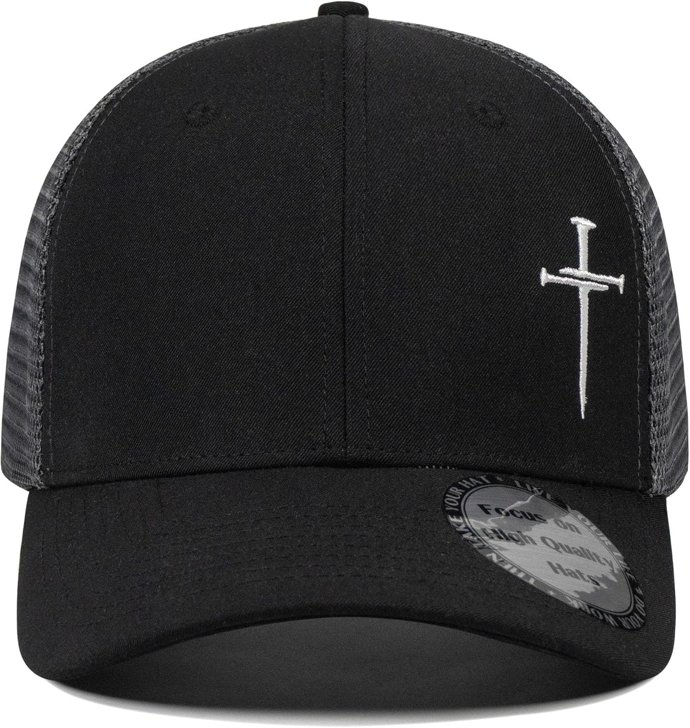 Christian Hats - Black / Grey with Silver Emblem