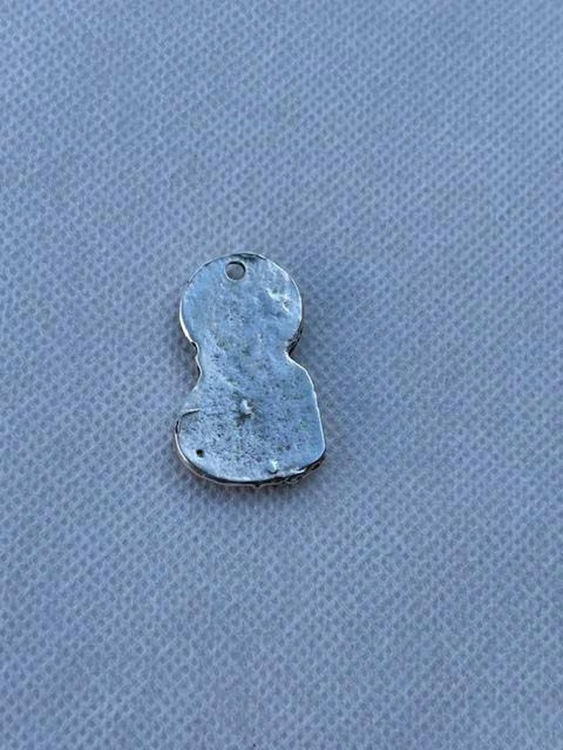 Metal Virgin Mary and Child Pendant - 2.5Cm X 1.8Cm with Adhesive Magnet