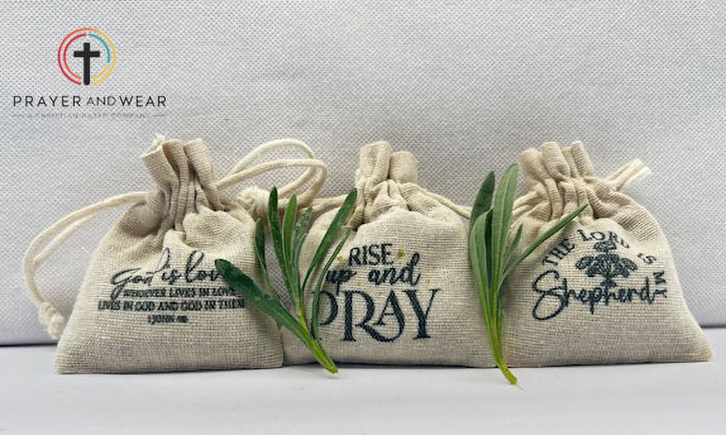 Organic Lavender Bags x 3 with Christian Quotes