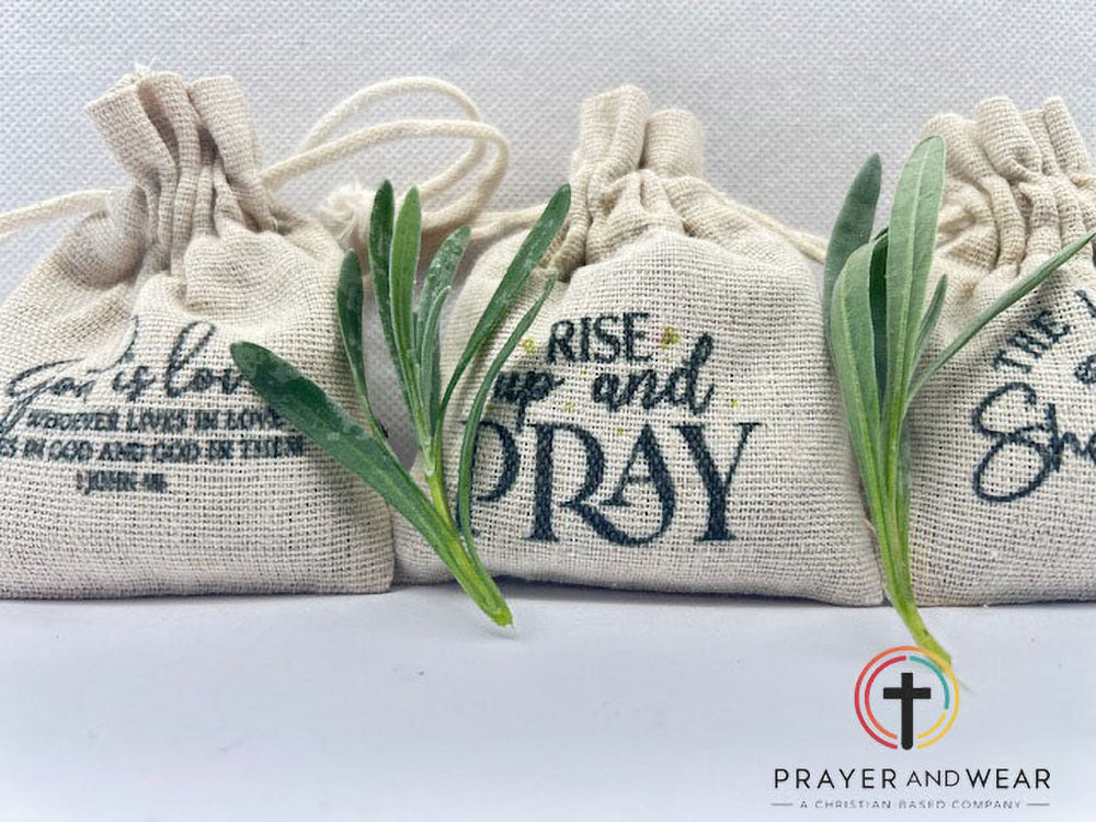 Organic Lavender Bags x 3 with Christian Quotes