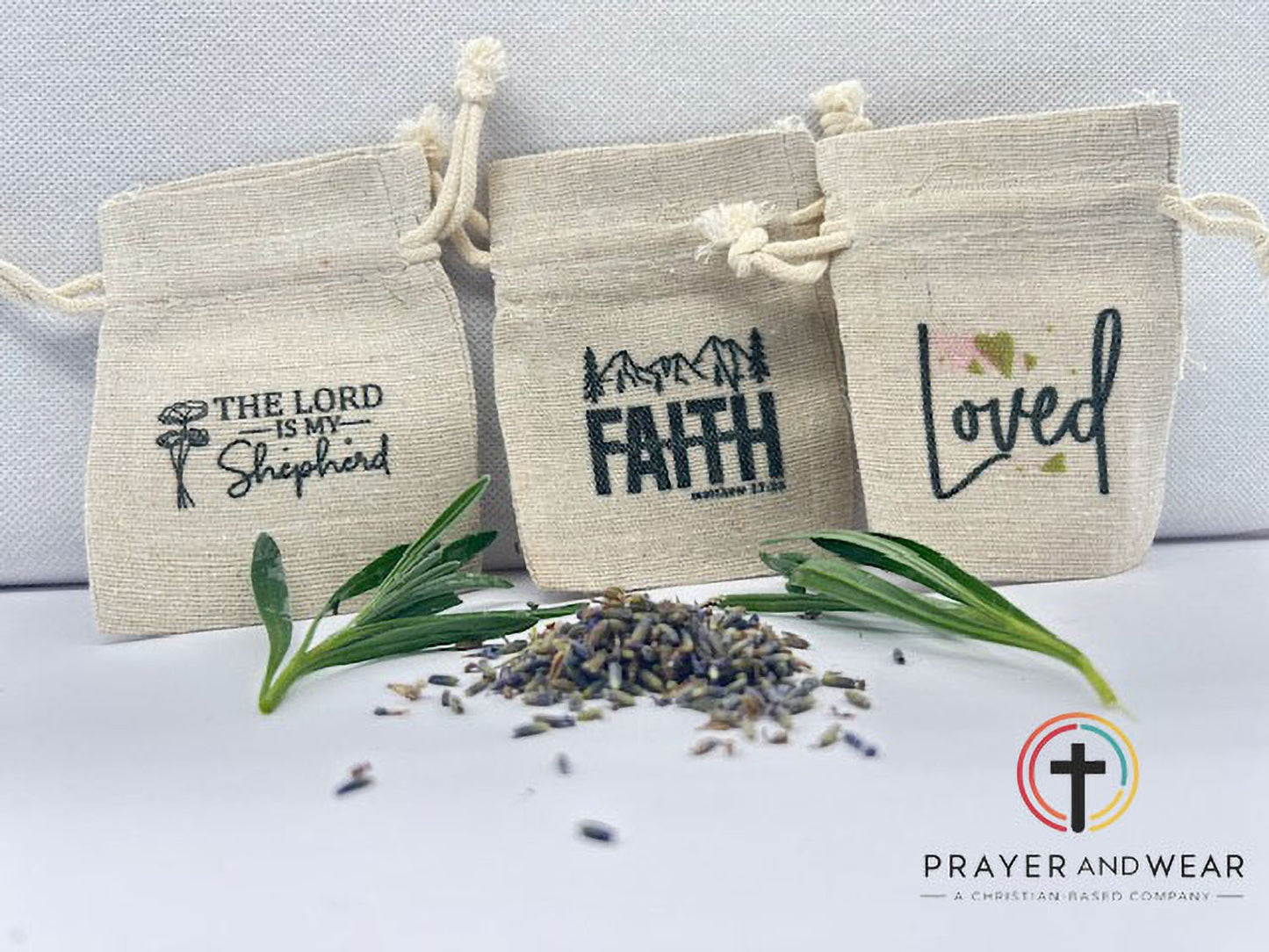 Organic Lavender Bags x 3 with Christian Quotes