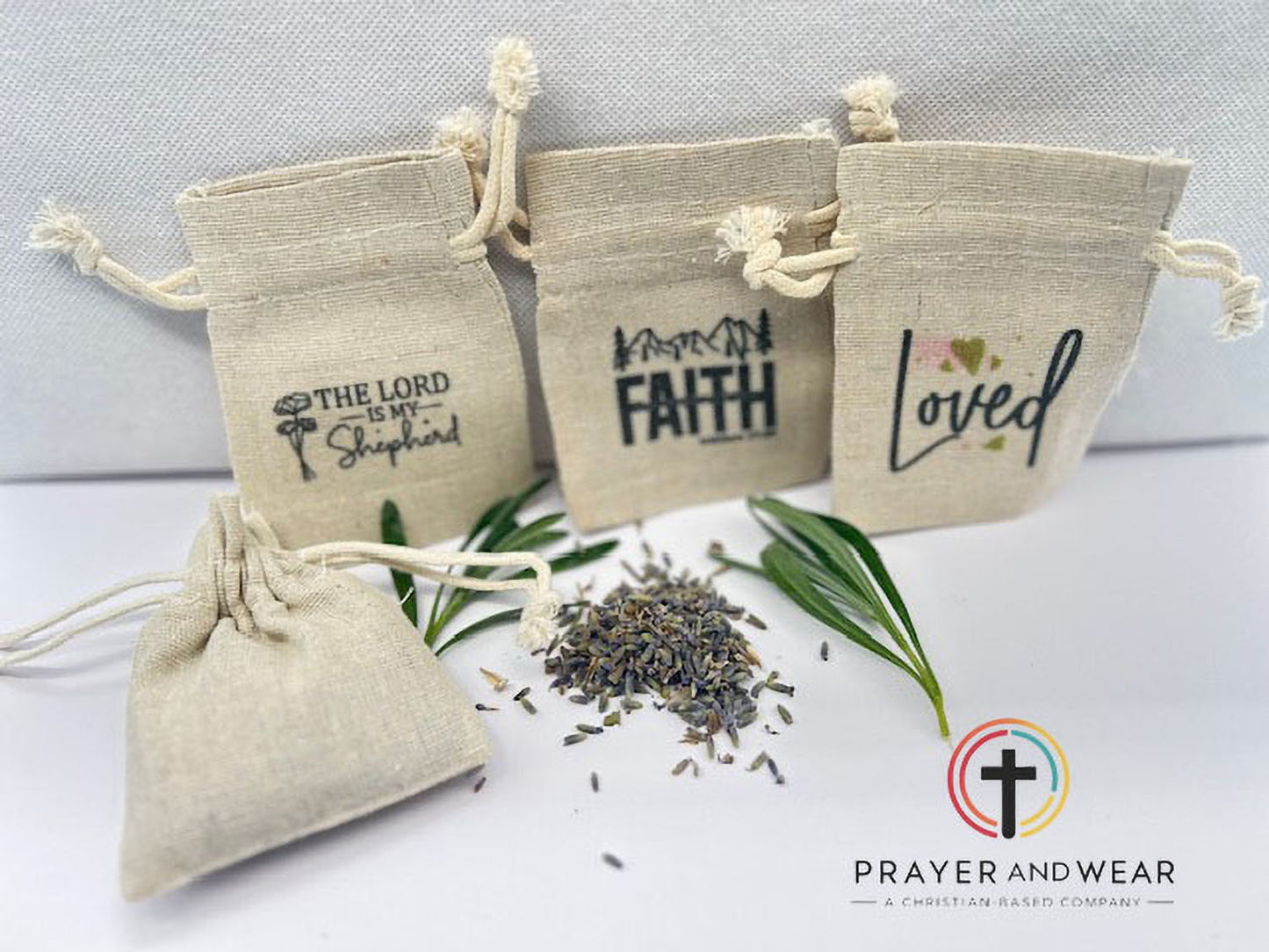 Organic Lavender Bags x 3 with Christian Quotes