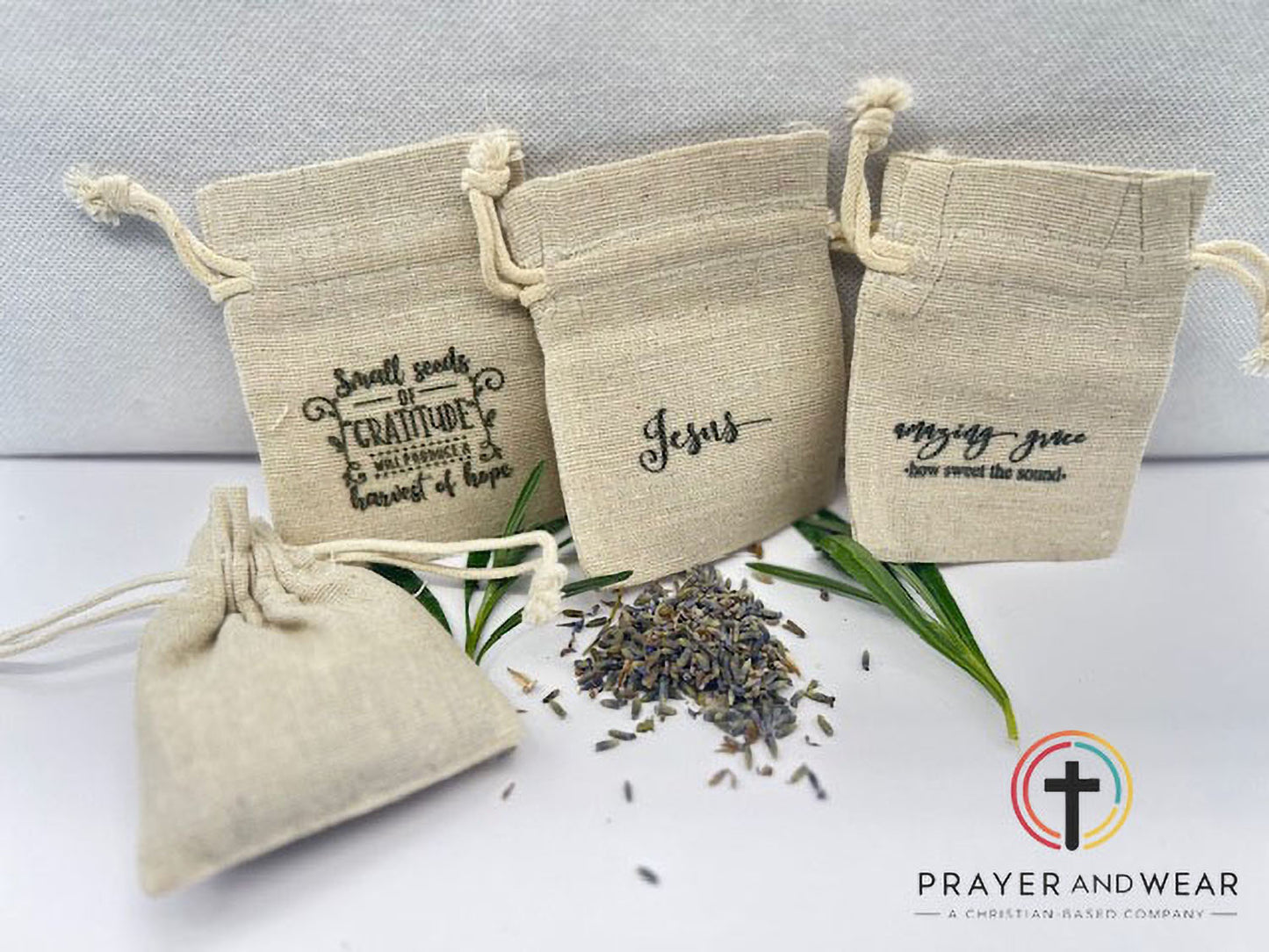 Organic Lavender Bags x 3 with Christian Quotes