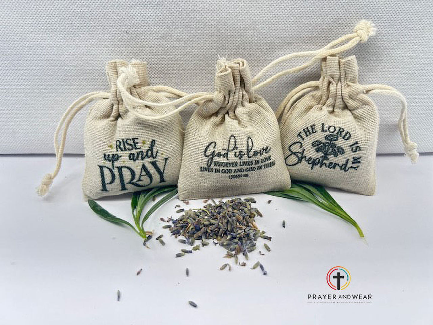 Organic Lavender Bags x 3 with Christian Quotes