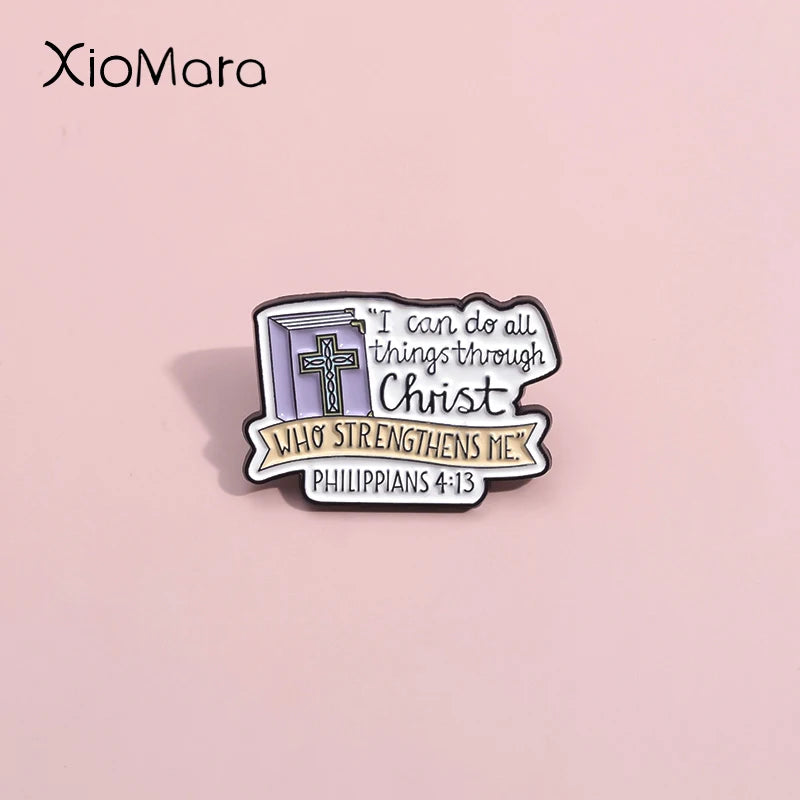 "I Can Do All Things through Christ"  Enamel Pin 