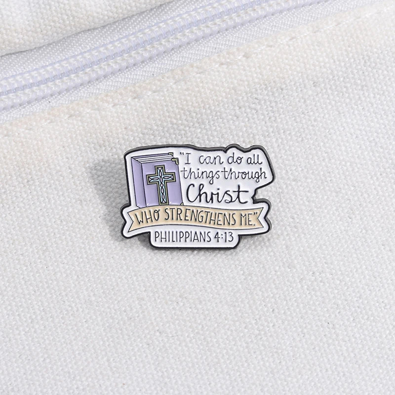 "I Can Do All Things through Christ"  Enamel Pin 