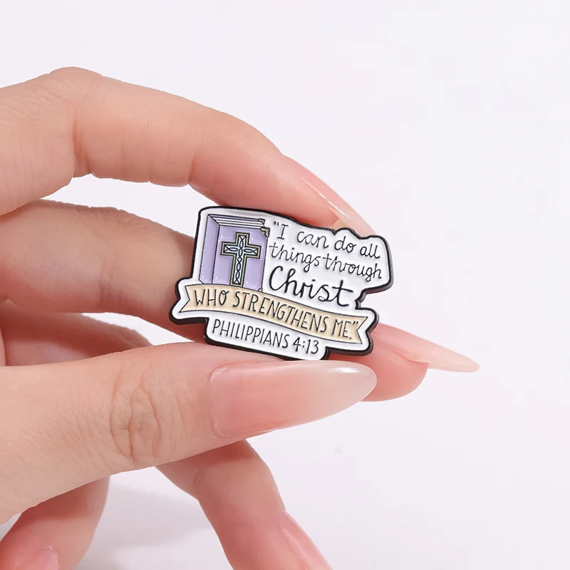 "I Can Do All Things through Christ"  Enamel Pin 