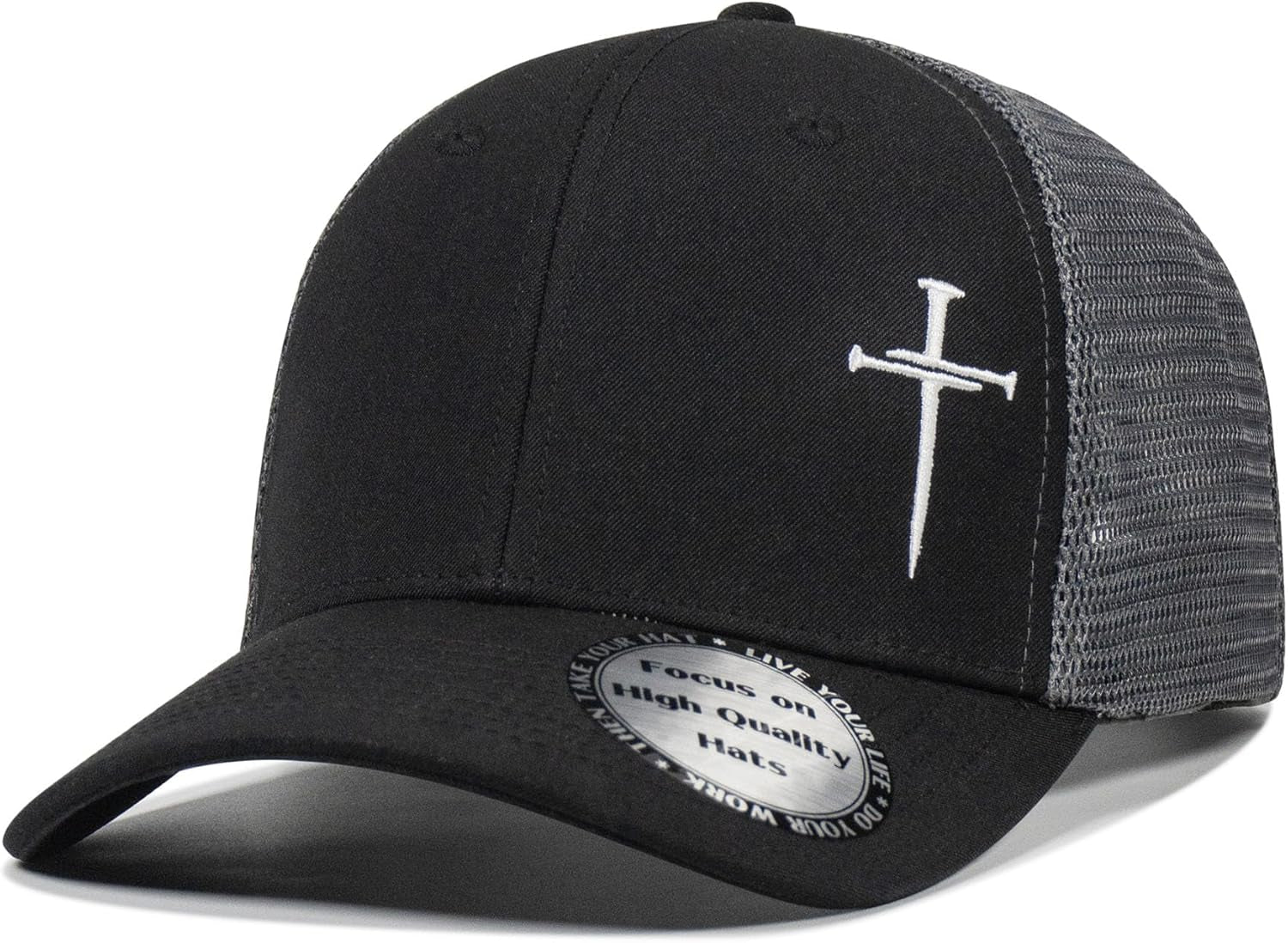 Christian Hats - Black / Grey with Silver Emblem