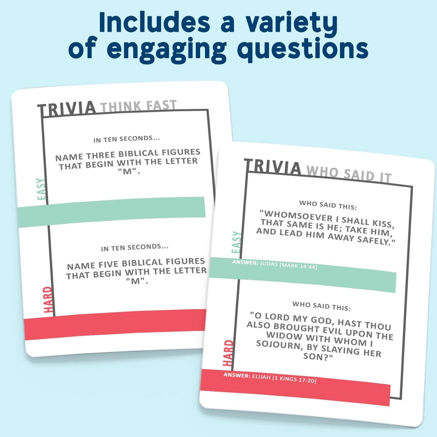 Fun Trivia Game for Families, Fellowships and Bible Study - Great Christian Gift