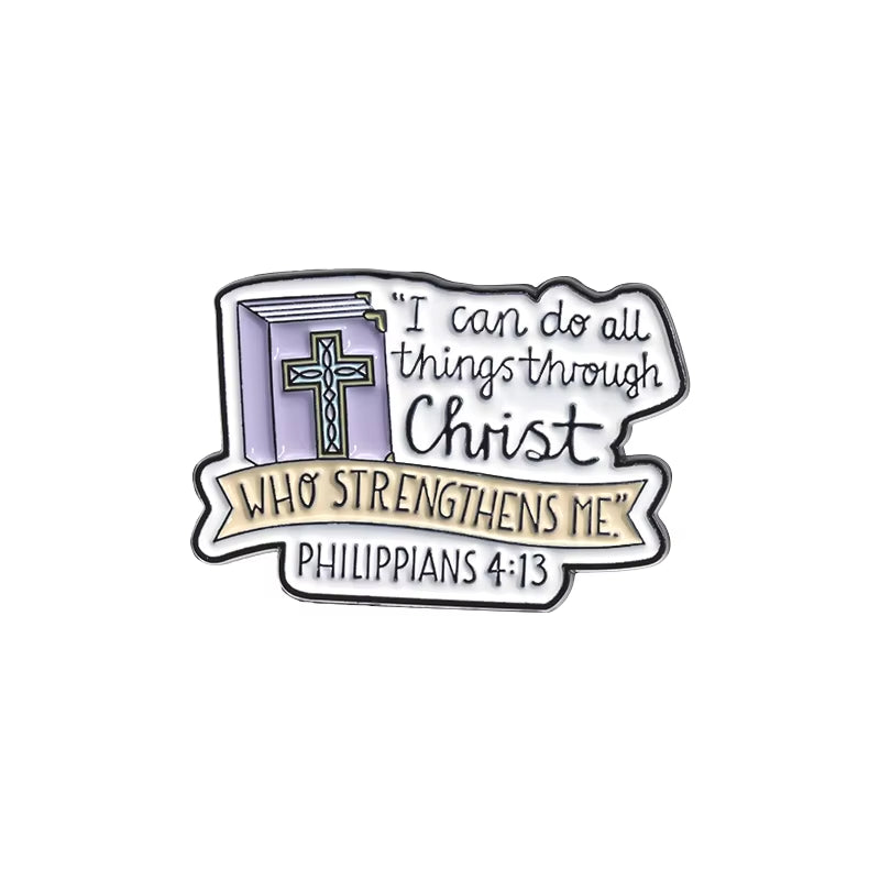 "I Can Do All Things through Christ"  Enamel Pin 